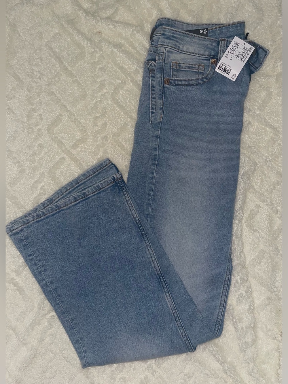 H&M Women's Light Blue Flared Jeans